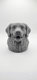 Hunde-urtepotte / penneholder (Golden Retriever)
